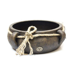 Misa betonowa / gliniana z ozdobnym sznurem Brąz